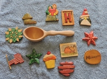 A large spoon plus ornaments