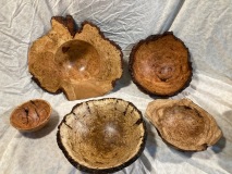 Live edge bowls