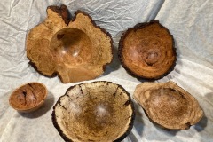 Live edge bowls