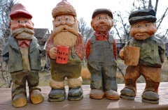 3 guys talking with Santa