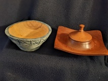 Turned Bowl & Lidded Box