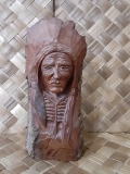 Indian Bust using bark