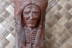 Indian Bust using bark